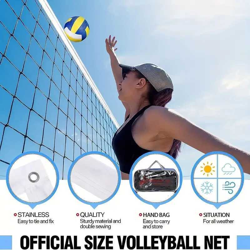Volleyball net four sided wrapped steel wire portable beach volleyball netTeam sports equipmentXJ241230