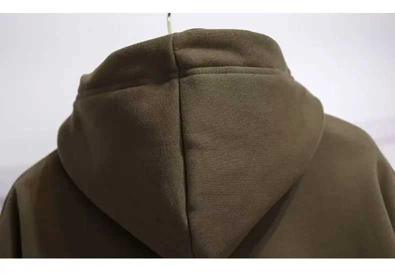 Mens ultra-fine zipper hooded sweatshirt cotton loose sportswear jogging athlete gym fitness running training jacket casual and fashionable sportswear