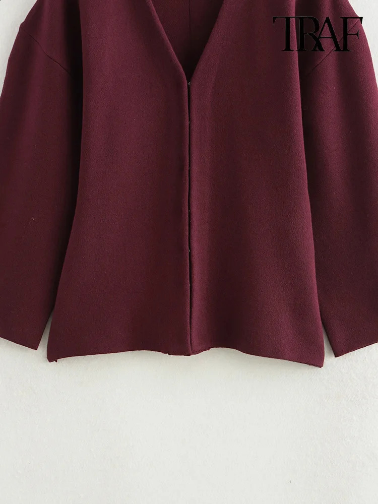 TRAF Womens Simple Knit Mini Skirt Set Y2K Slim Jacket Flat High Waisted Stretchy Casual 241220