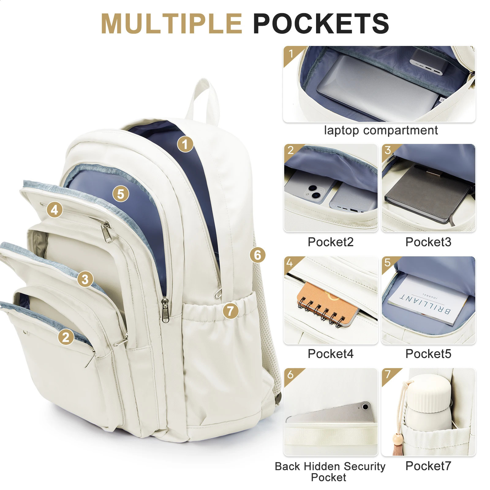 Backpack for Girls Teenager Travel School Backpacks Boys Children Rucksack Casual School Bags Backpack Cute Multipocket Book Bag 241230