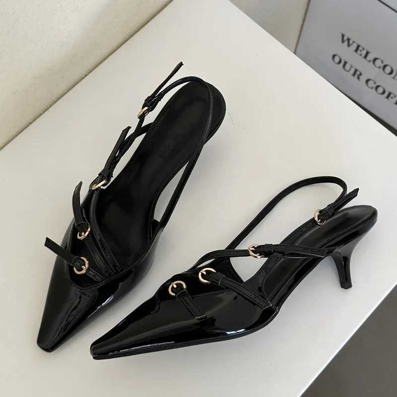 Eilyken Designer Narrow Band Buckle Strap Pumps Wen Sexy Pointed Toe Thin H Wedding Banquet Dress Me Ladies Shoes Z241218
