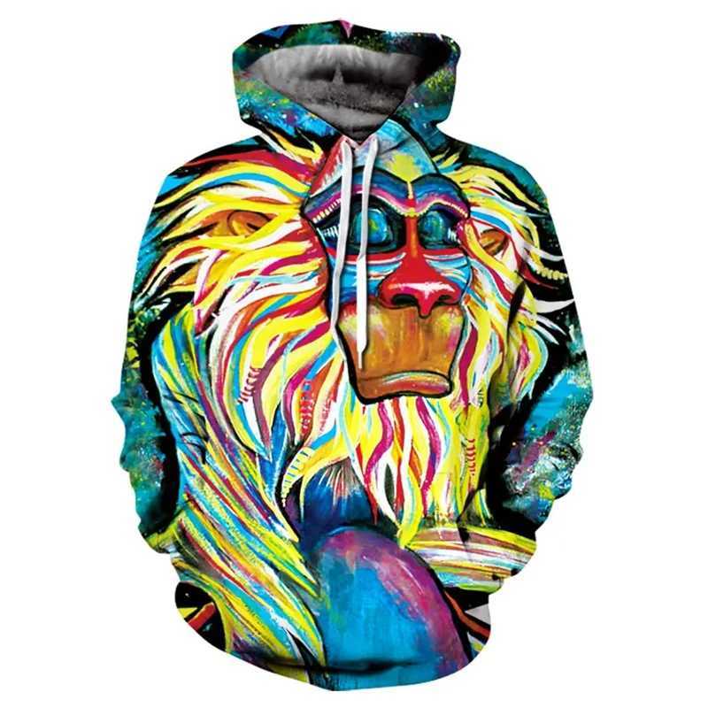 Latest Rainbow Graffiti 3D Printed Mens Fashion Y2K Hoodie Oversized Street Clothing Zipper Hoodie Sweater Childrens Clothing W241230