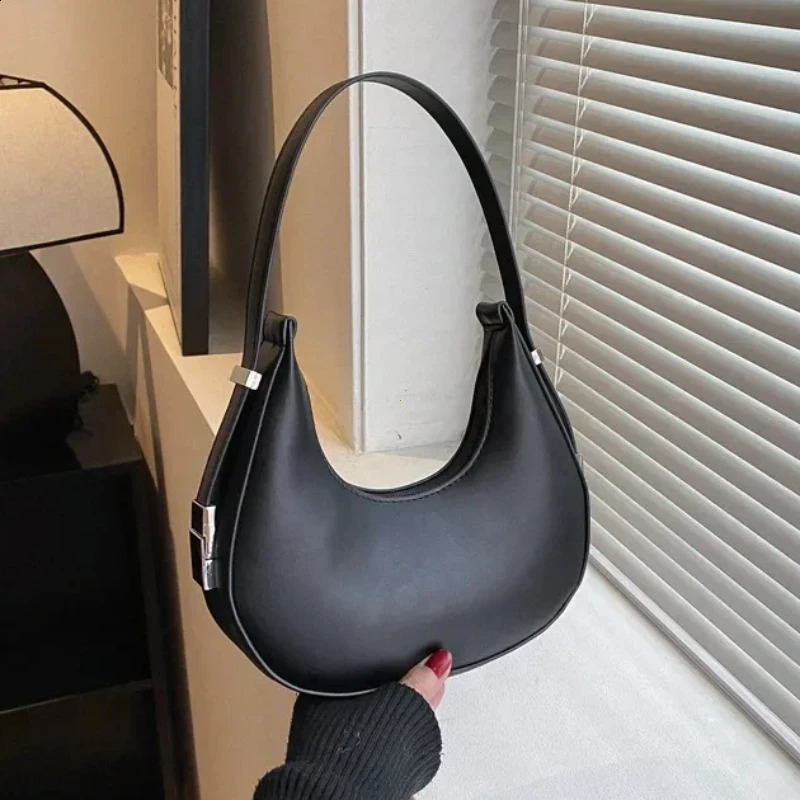 Fashion n PU Leather Shoulder Bag Women Small Clutch Handbag Purse Female Underarm Travel 241226