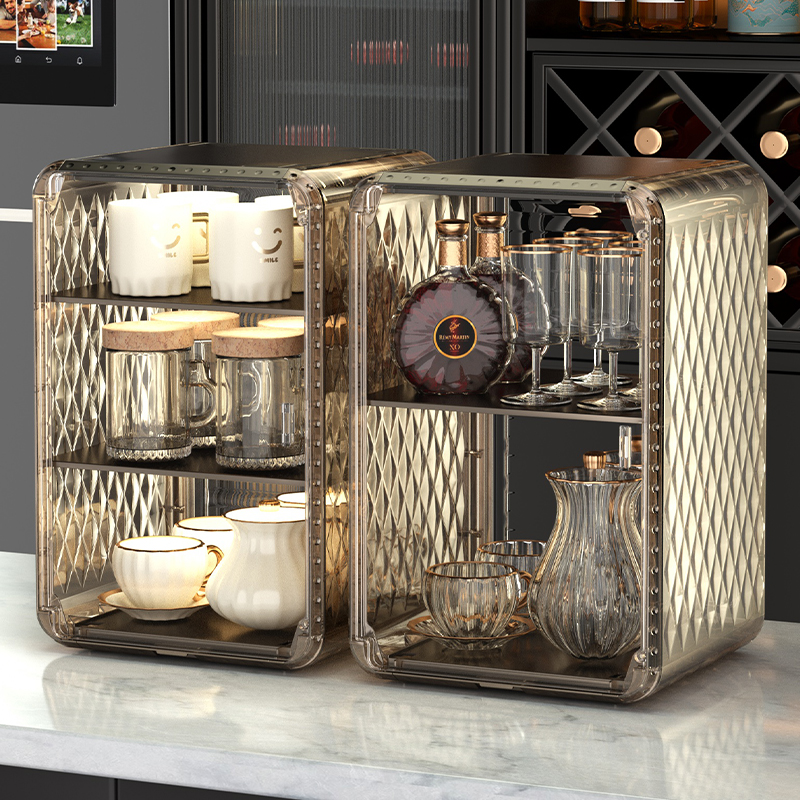 Durable Four Layer Stackable Storage Container with Clear Design