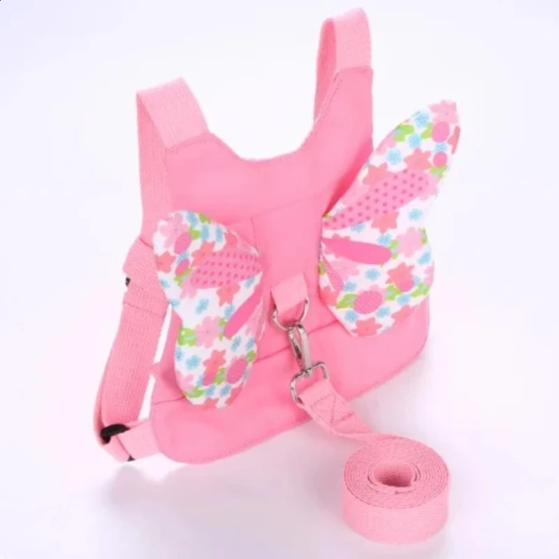 Childrens Anti Loss Bags Belt with Traction Rope Baby Bags Toddlers Leash Anti Lost Wrist Link Walking Safety Backpack Pink 241230