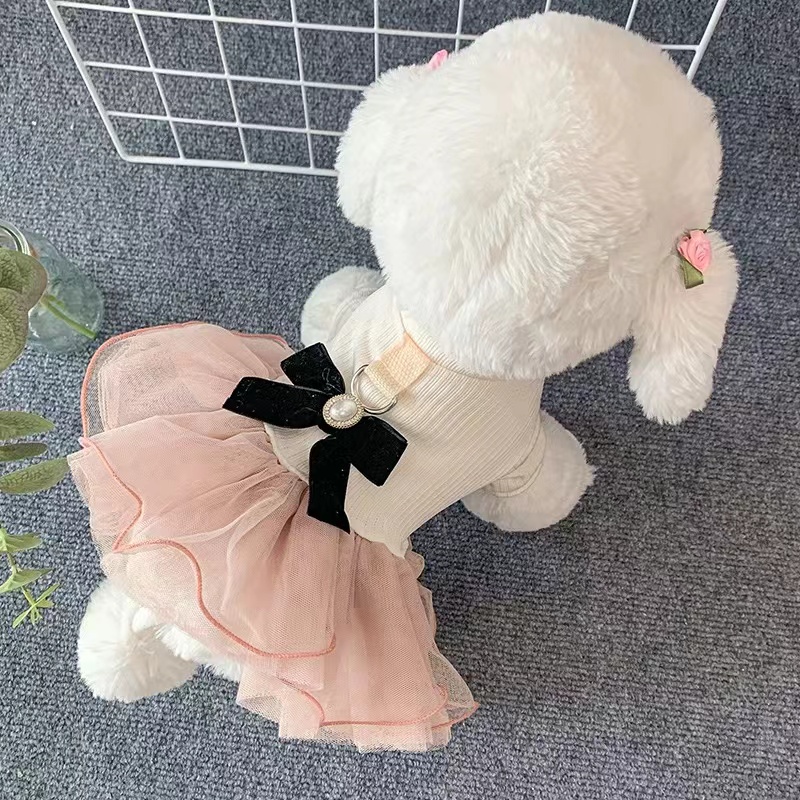 Dog Clothes Pet Cat Spring/Summer Thin traction Summer Princess Puppy skirt Teddy Pomeranian Bear Poodle