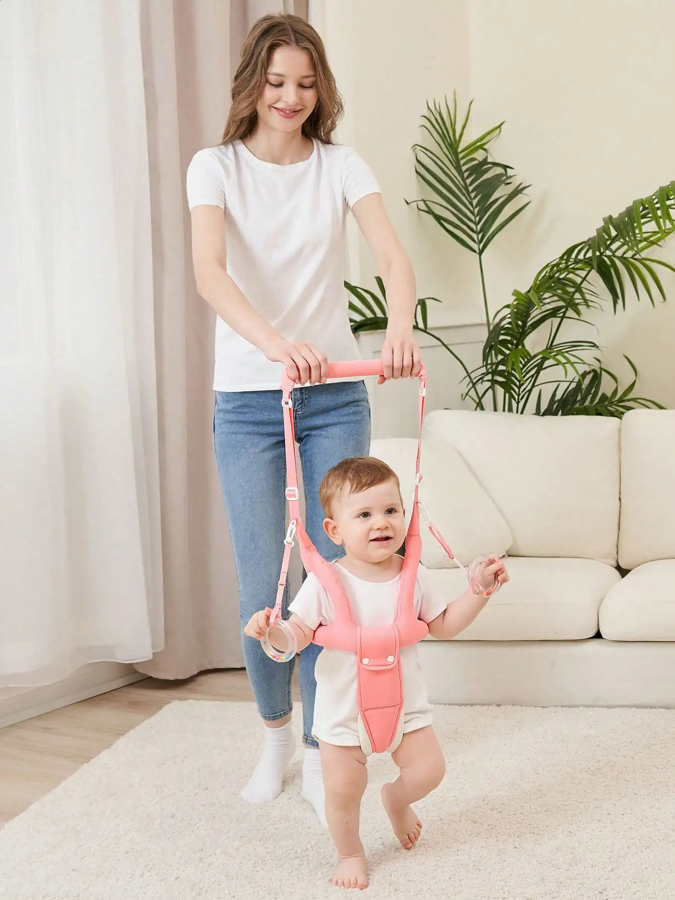 Baby Walking Harness - Handheld Kids Walker Helper - Toddler Infant Walker Harness Assistant Belt - Help Baby Walk 241230