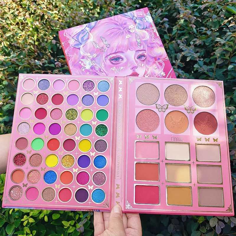 63 Colors Eyeshadow Palette Highlighting and Contouring lescent Matte Shimmer Glitter Sequins Makeup Palette MultifunctionalXJ241230