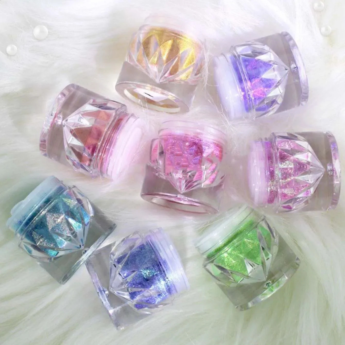 Chameleon chrome nail art pigment mirror powder eye shadow dipped in magic decolorization powder resin coloring jewelry making dye tools 241230