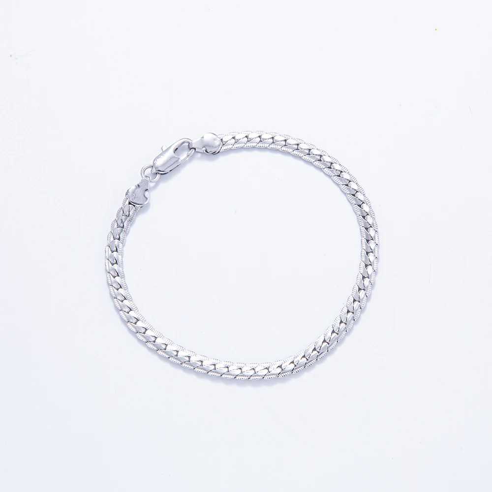 20-60cm 5mm Silver Luxury Brand Design Noble Necklace Chain Mens Fashion Wedding Engagement Jewelry W241230