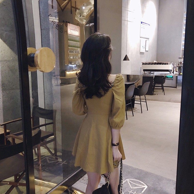 F222 Dress Women's Design Niche Oil Painting Smudge Print Slim Fit Pleated Off-Shoulder Suspender Long Dress