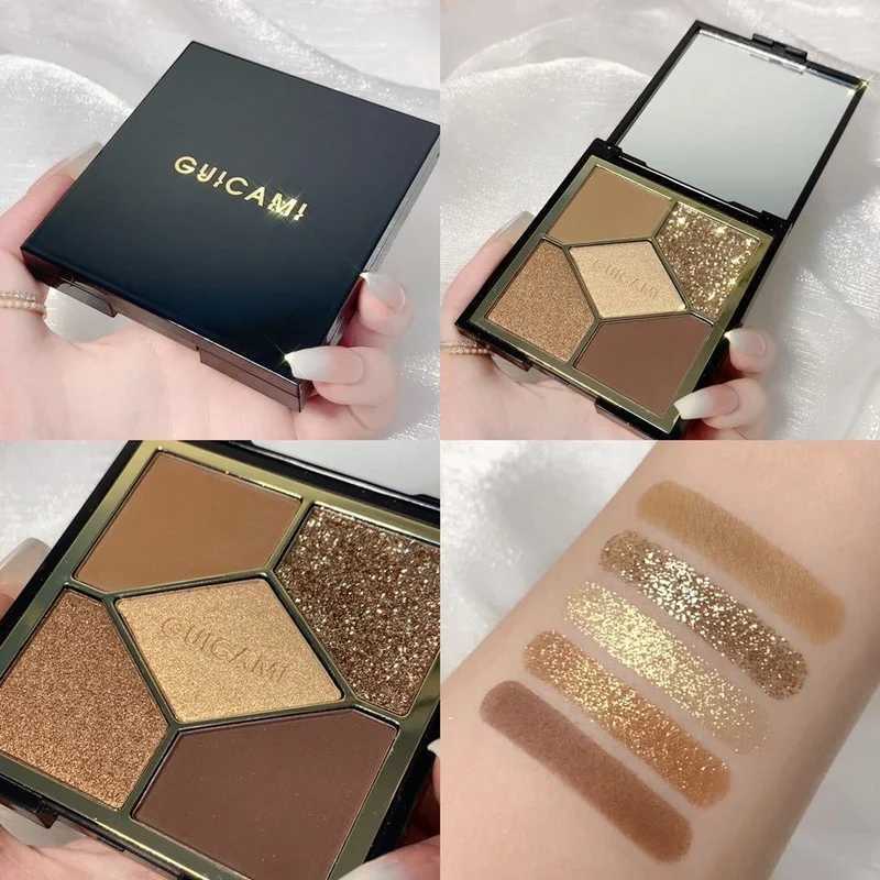 Five-color lescent Eyeshadow Palette Five-color Eyeshadow Eye Makeup Palette Cosmetics Earth Color INS Popular EyeshadowXJ241230