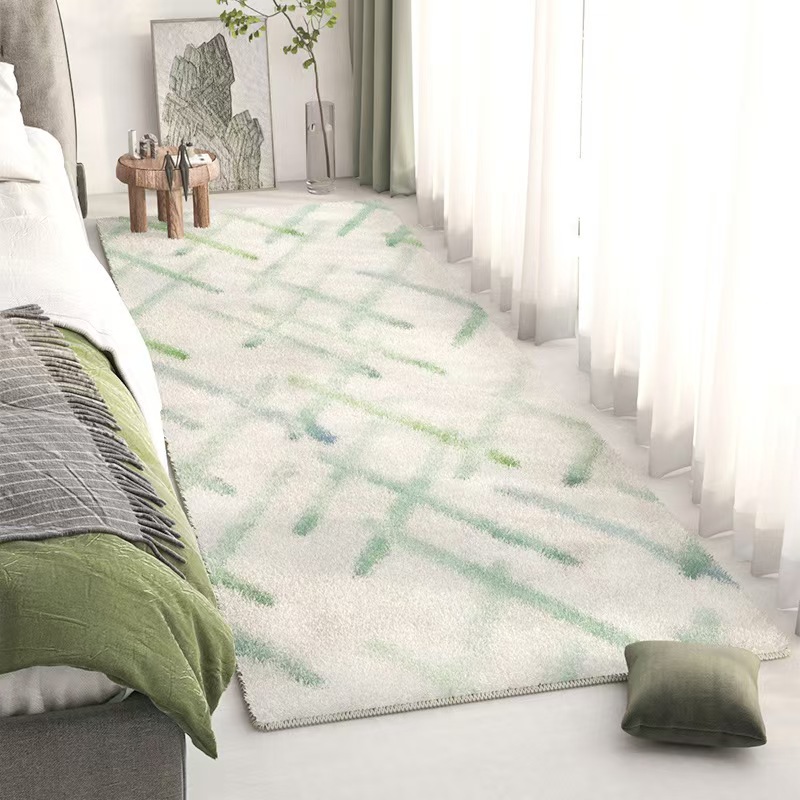 4714-56.8-BB-Beige Minimalist Carpet Comfortable Refreshing Bedroom Rug Easy Care Waterproof Rugs