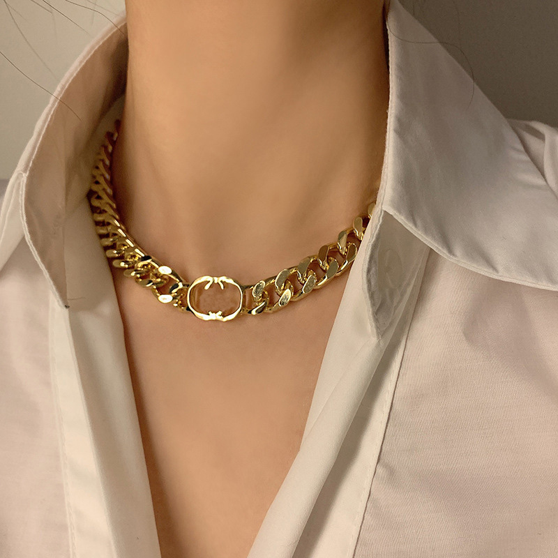 Women Designer Earrings Necklace Simple Letter Pendant Luxury Fashion Jewelry Without Box
