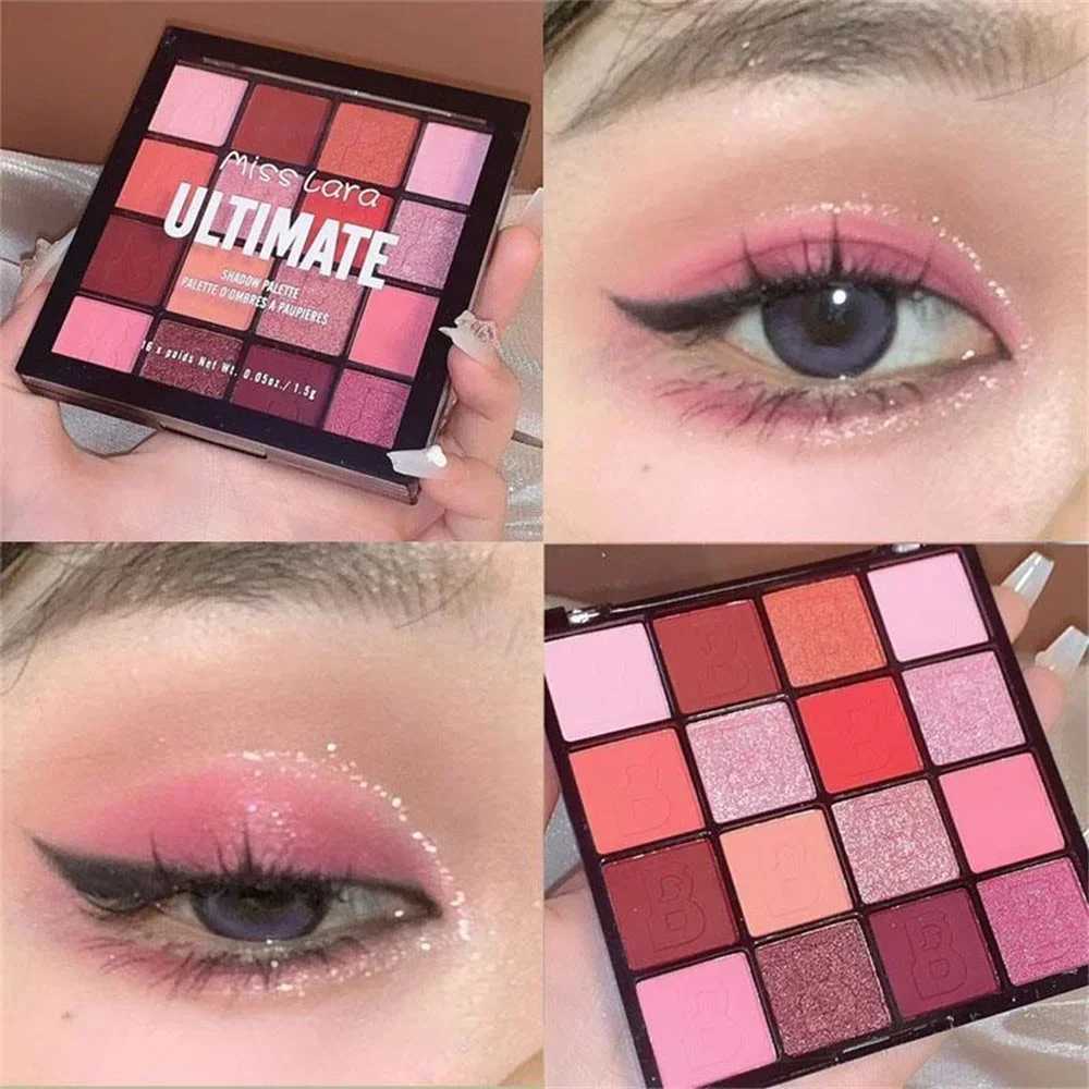 16 Colors Glitter Eyeshadow Palette Shiny Eye Pigments Matte lescent Shimmer Eye Shadow Long Lasting Charming Eyes CosmeticsXJ241230