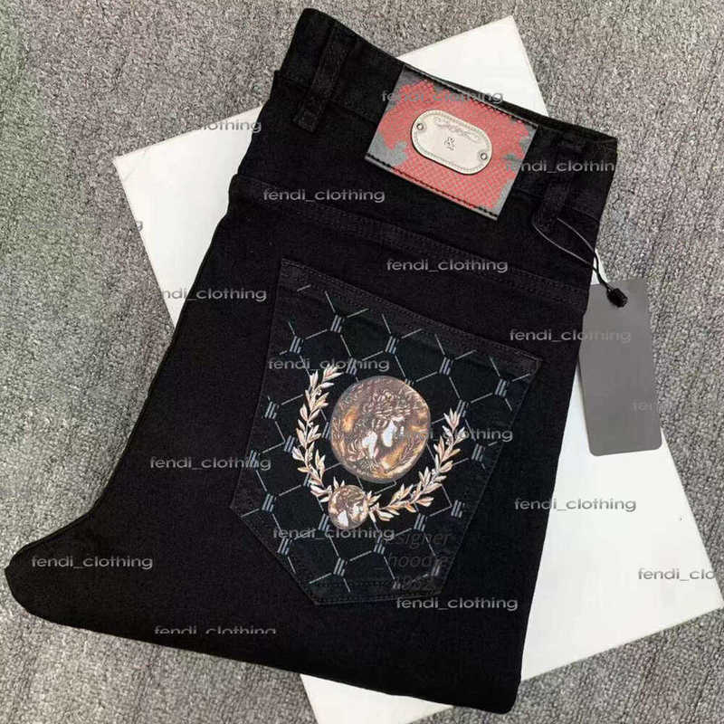 Men's Jeans Designer plus size jeans designer casual pants embroidered luxury brand mens clothing fashion washed straight F9CG