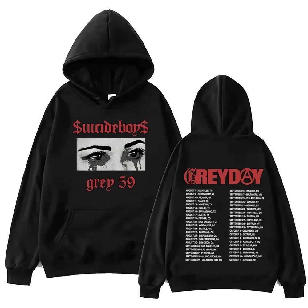 Suicide Boy G-59 Grey Hoodie Harajuku Hip Hop Rap Top Sweatshirt Fan Gift W241230
