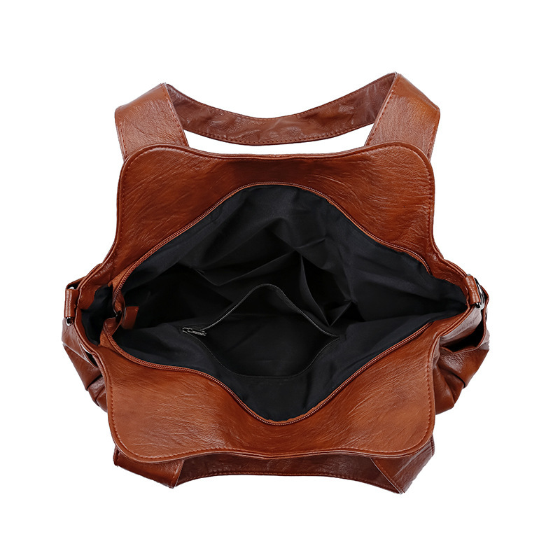 Handbag women, simple texture, shoulder bag, large capacity, versatile for business trips and commuting, casual tote bag