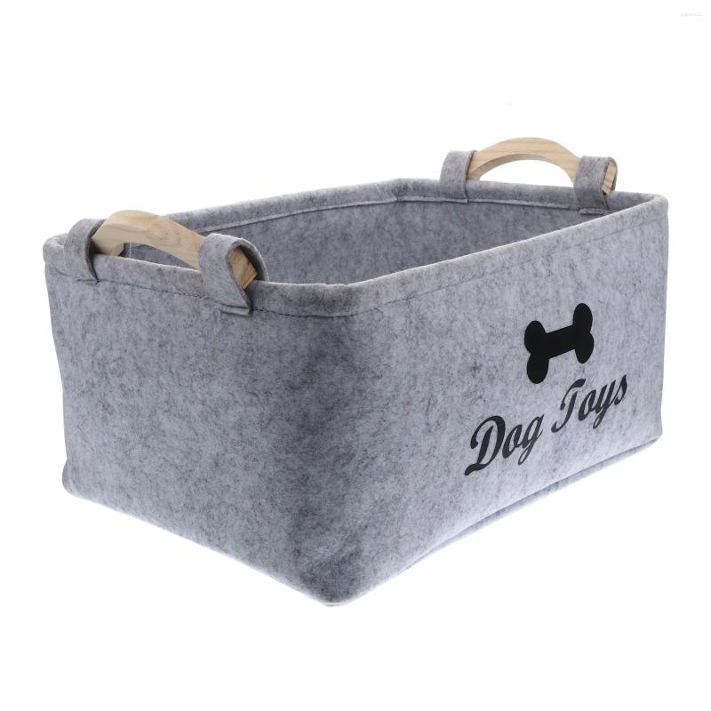Update Dog Toy Basket Pet Storage Box Bin Organizer Toys Felt Cat Accessory Container Bins Baskets Accessories Containers Organizing