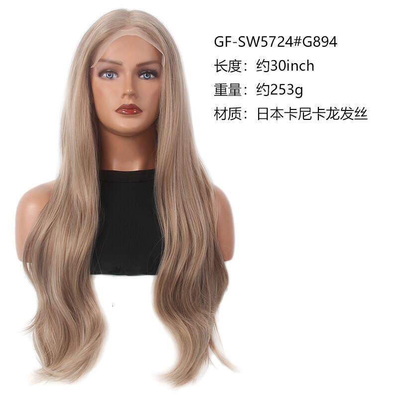 Lace Front Wig Cover T Shape Shenzhen Little Women's 613 Front Headset Full Head T-Shaped Lace Synthetic Wig Kq2 Kq2