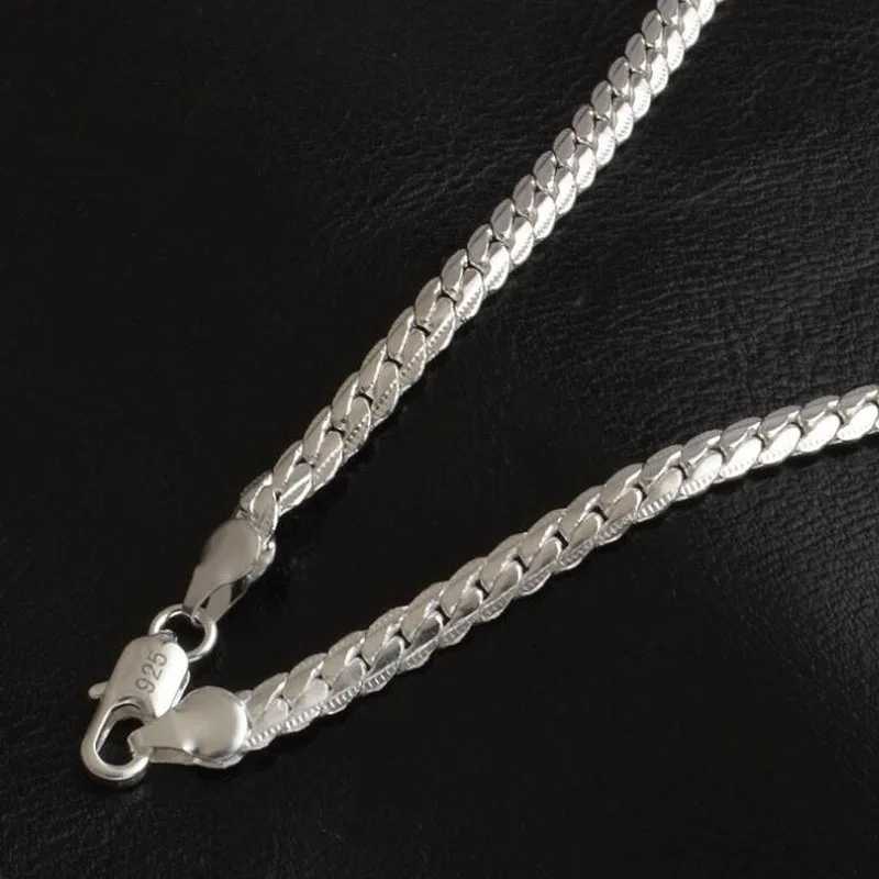 New 925 sterling silver charm necklace 16-24 inch chain high-quality mens fashion wedding engagement jewelry W241230