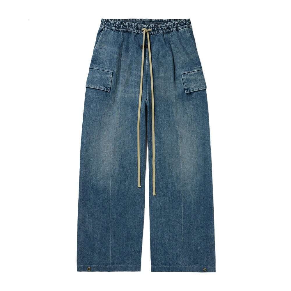 Men's Wear Hip Hop Jeans Street Jeans Large Loose Pants Men's Spring/Summer Thin Fashion Versatile Casual Jeans