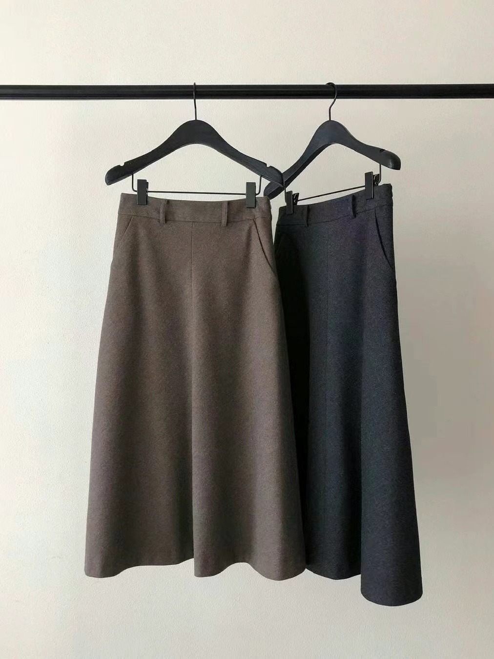 F9281 autumn and winter new high waist retro celebrity slim umbrella skirt casual skirt female