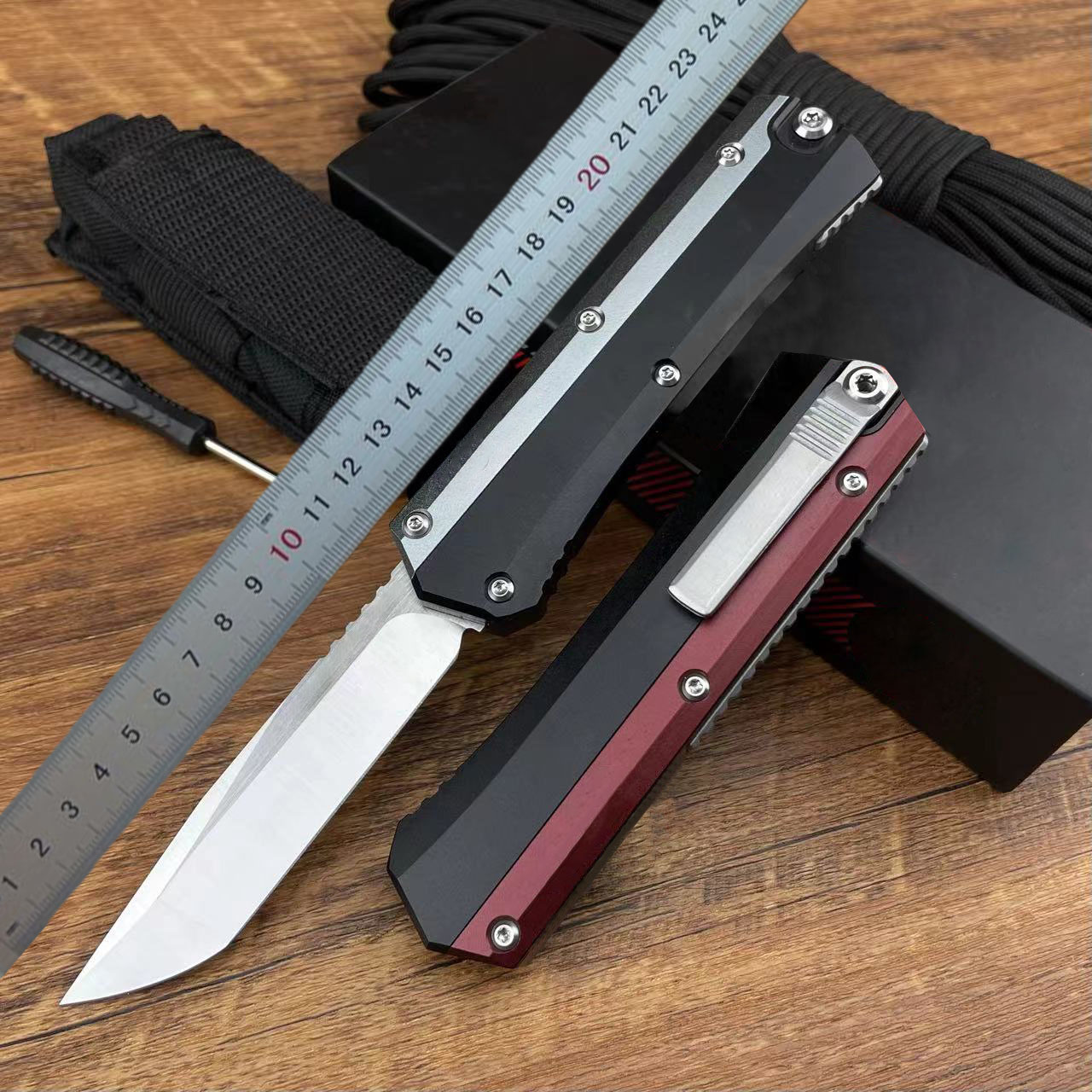 High End Tactical Knife D2 Satin Tanto Point Blade CNC Aviation Aluminum Handle Outdoor EDC Pocket Knives With Nylon Sheath 5 Styles