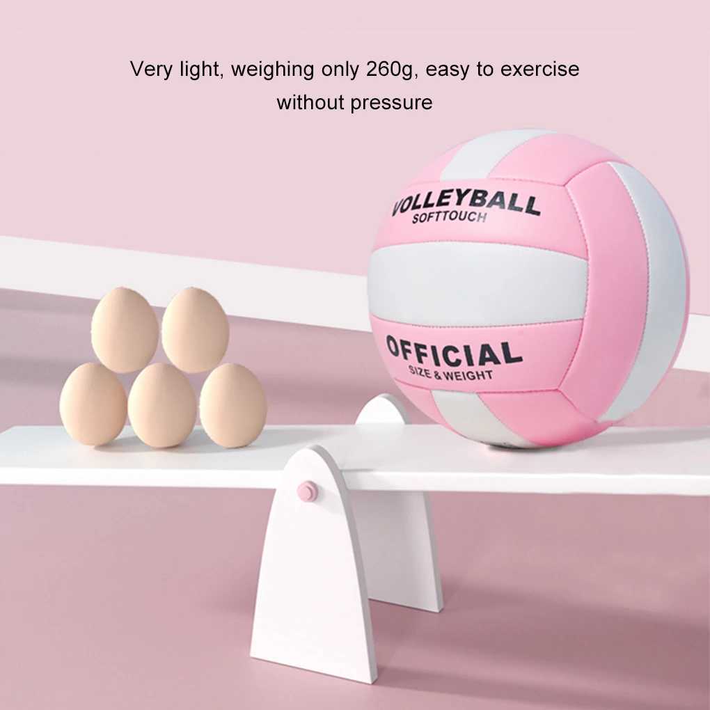 No. 5 Volleyball PVC Thickness 2.7mm Machine Sewn Macaron Special Ball School Entrance Examination Competition Beach VolleyballXJ241230