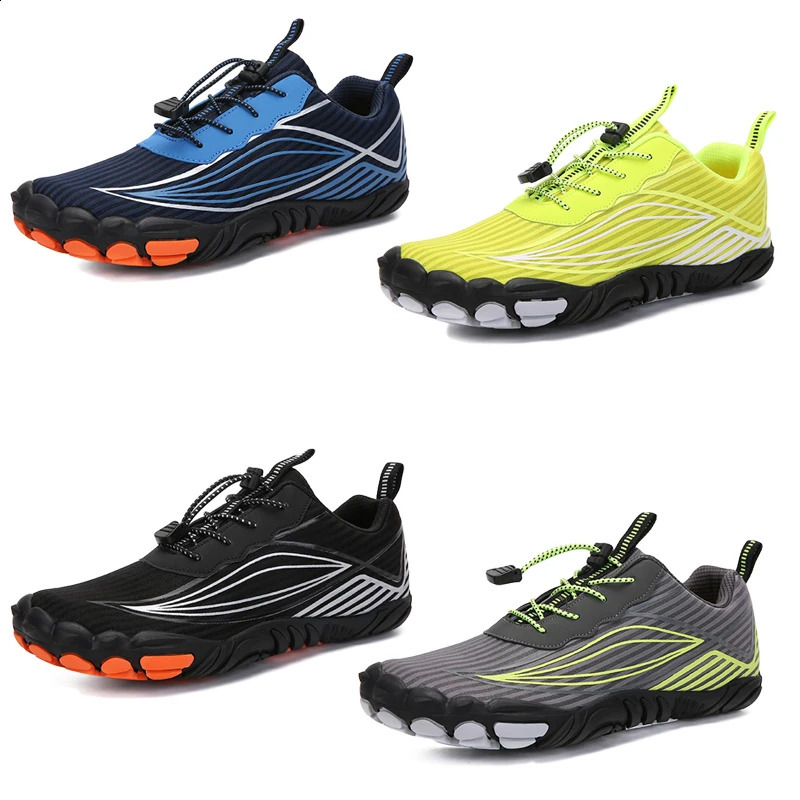 Aqua Five Toes Shoes Upstream Big Size Rubber with Outdoor Gym Slip Resistant Breathable Light Weight sneakers Shoe for Men 241228