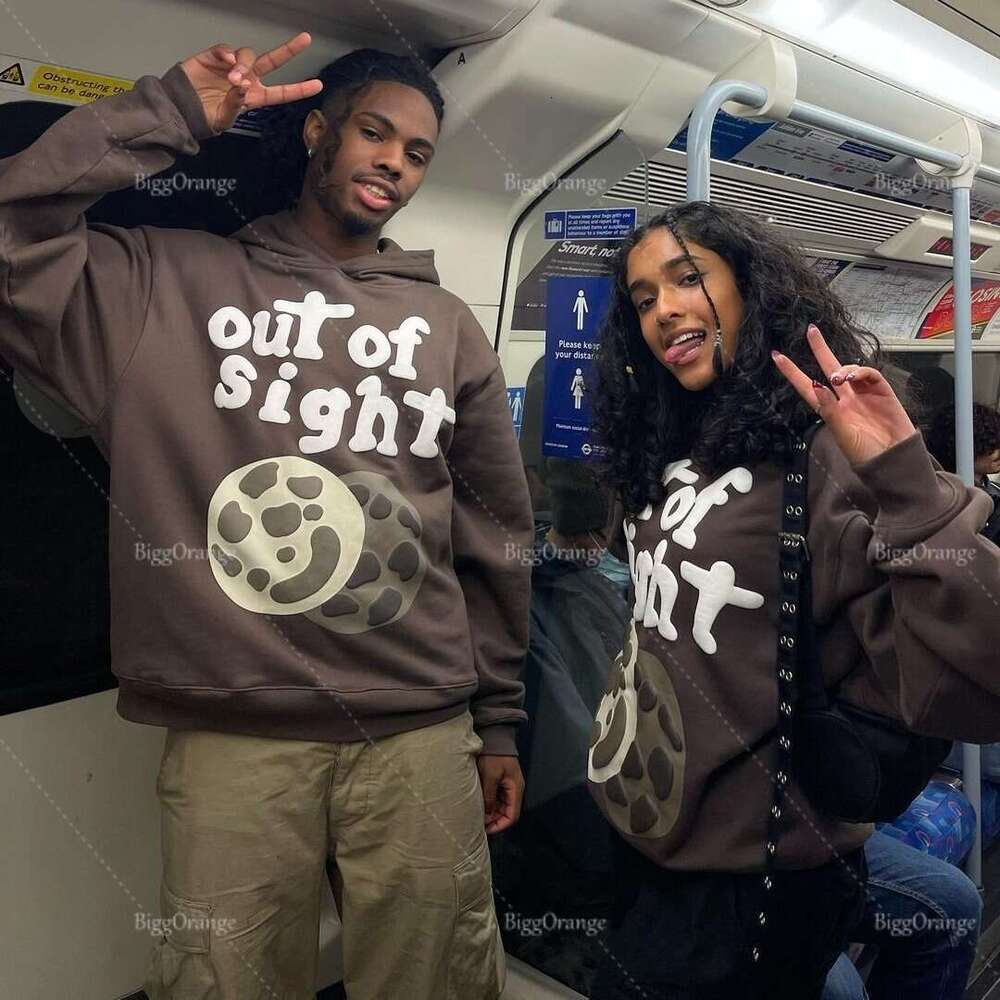 Harajuku 3D Foam Printed Hooded Sweater Unisex Couple Y2k Sweatshirt Trend