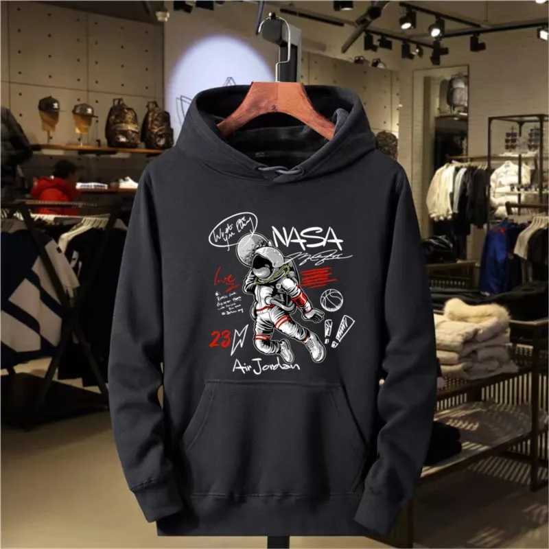 2024 Mens Casual Sports Wool Autumn/Winter Hoodie New Mens Astronaut Design Zipper Sweater W241230