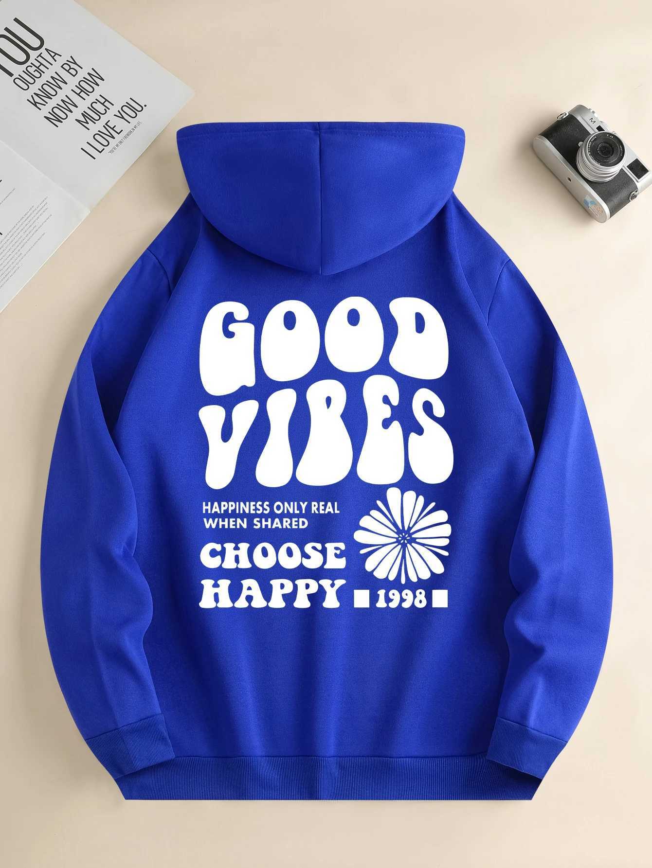 Mens new fashion hoodie casual day brushed hoodie sweater lettering front kangaroo pocket mens jacket W241230
