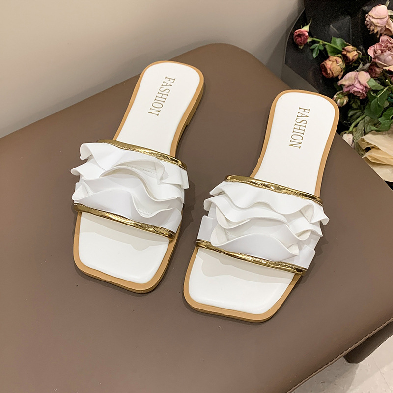 hot Women Slippers Flat Bottom Simple Design Versatile Plus Size Comfort Indoor Wear Triple Black Brown Beige White Free shipping