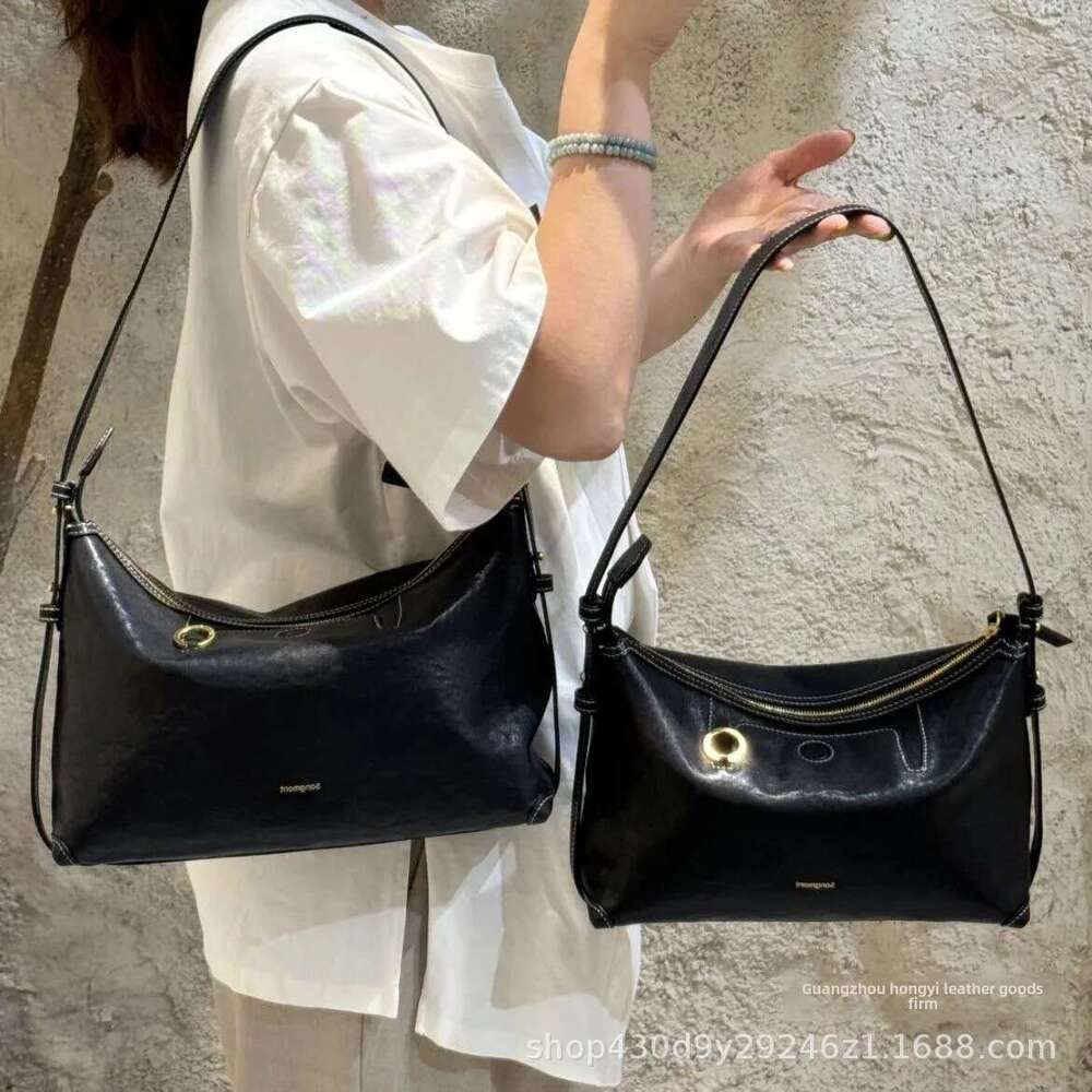 Women's Bags Handbag Down The Pine Track Series Shallow Hobo Commuting Simplechamois Leather Underarm Dumpg Bag For Women