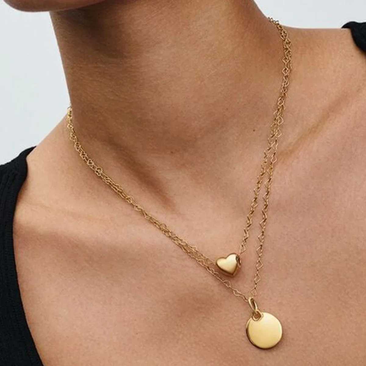 2024 New S925 Silver Heart Necklace Fashion Irregular Pendant Necklace Womens Jewelry Exquisite Holiday Gift W241230