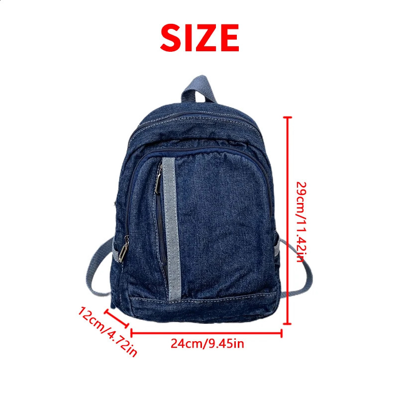 1Pc Cowboy Womens Backpack Retro Travel Bag Large Capacity Backpack College Student Schoolbag Youth Girls Backpack 241230