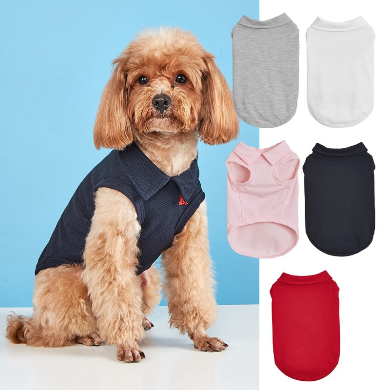 Spring/Summer Solid Color Casual Sports Vest Shirt For Small Puppies Such As Teddy, Bichon, Panda And Pomeranian