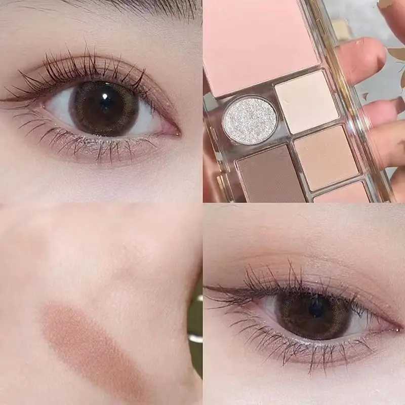 Smoky Matte Eyeshadow 6Colors Giltter Eye Shadow Palette Highlighter For Face B Korean Makeup Eyeshadow Palette Cool StyleXJ241230