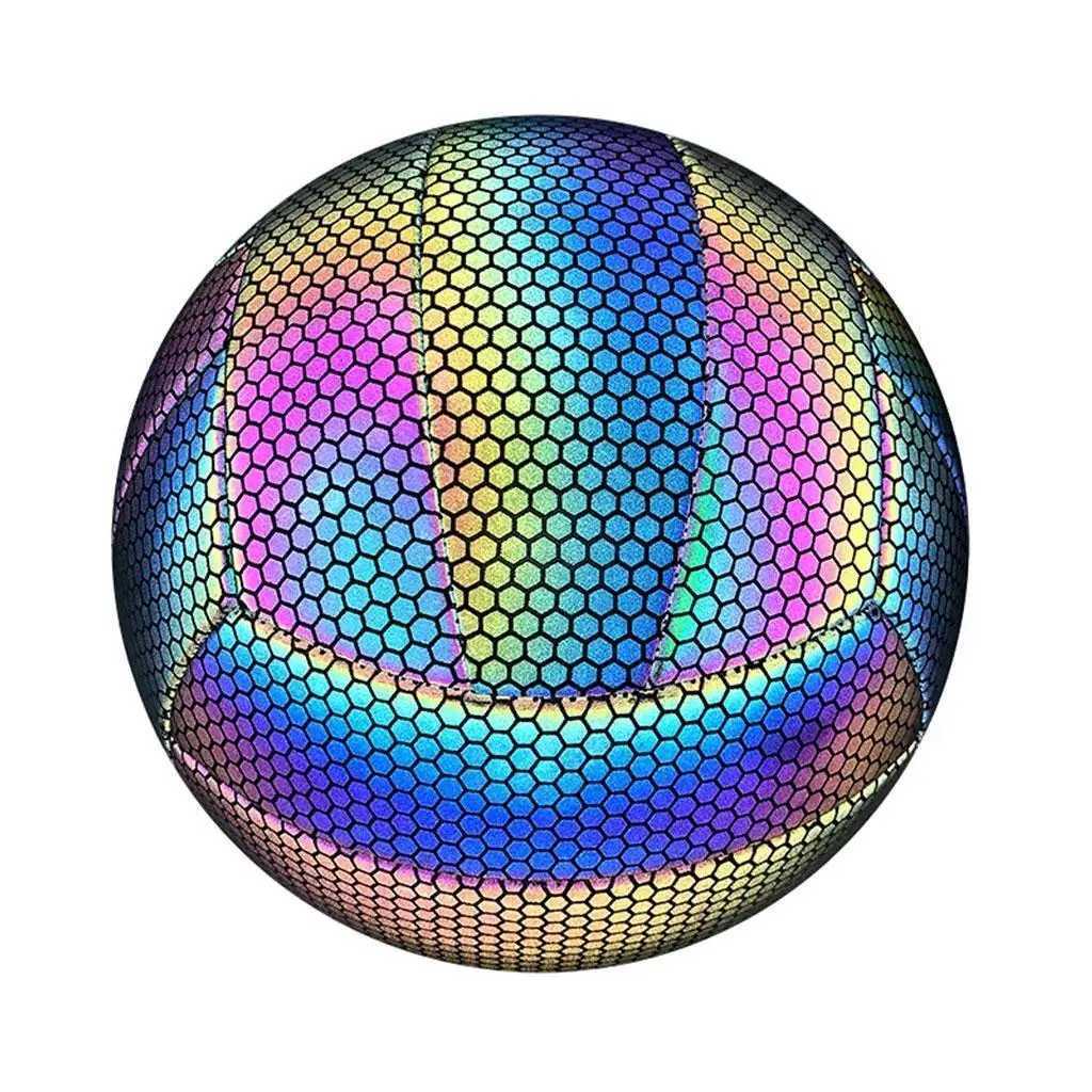 Size 5 Reflective Volleyball PU Leather Volleyball for Gym Playground Girls Boys Play Sports Match Training Ball Christmas GiftXJ241230