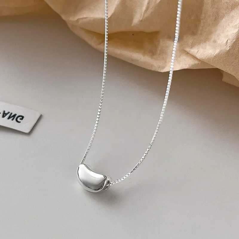 925 sterling silver geometric necklace simple style charm pendant necklace Birtay party gift exquisite jewelry for women W241230