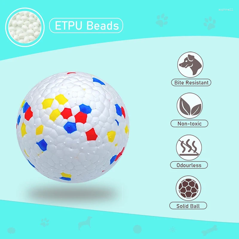 Update Bite Resistant Solid Dog Ball Toys For Small Large Dogs High Elasticity E-Tpu Pet Chew Toy Non Squeak Interactive Puppy