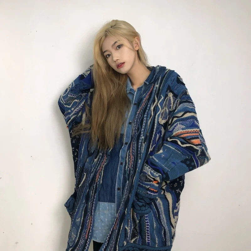 Non Kapital Hirata Anti War Retro Cardigan National Heavy Industry Loose Sweater Cashmere Open Oversize Annual Jia Brand