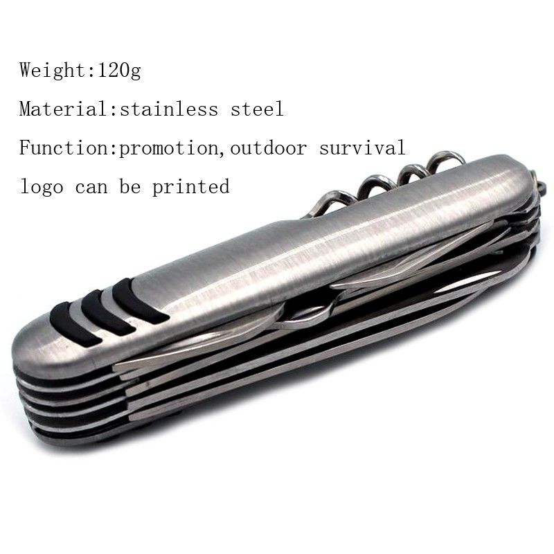 outdoor pocket multifunctional camping survival swiss knife mini folding knife