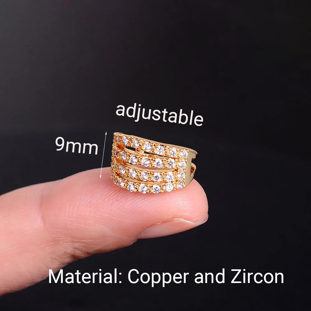 1Pc Fashion Geometry Crystal CZ Leaf Clip Earring For Women Without Piercing Punk Vintage Star Ear Cuff Wrap Adjustable Jewelry 241225