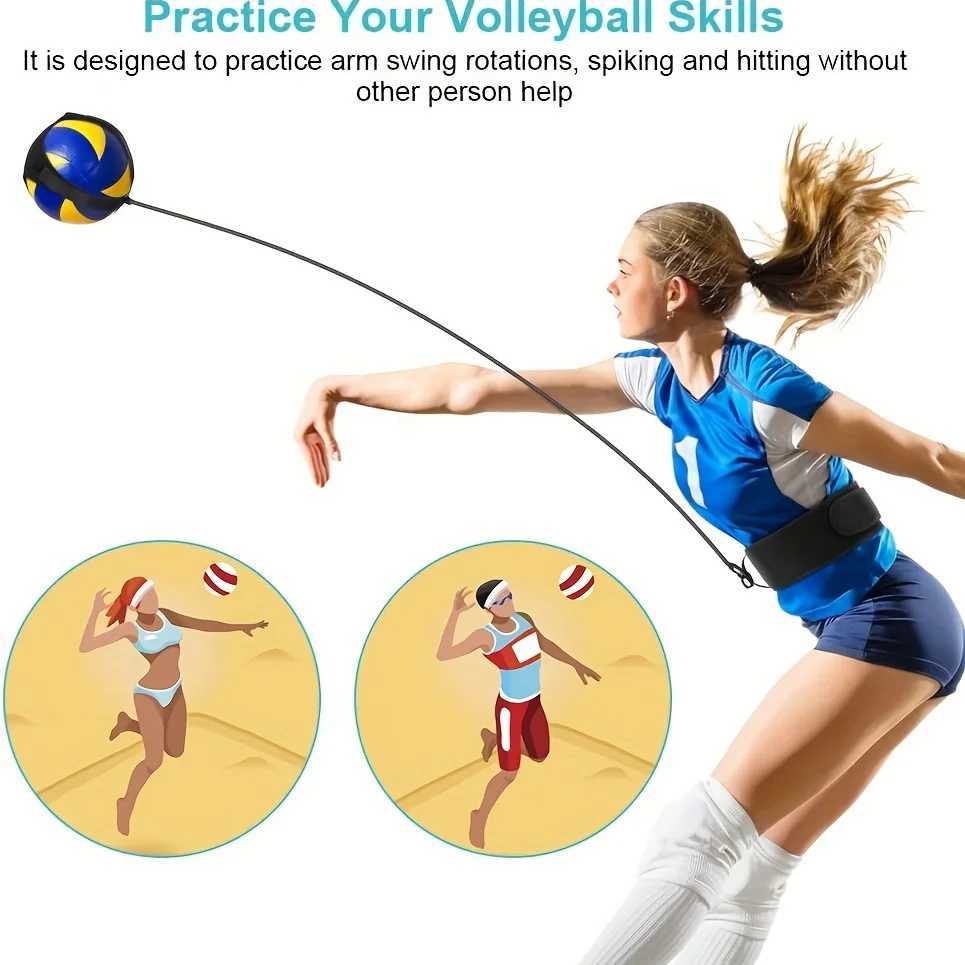 Volleyball Training Equipment Aid - Solo Volleyball Trainer Kit to Serve Spike Like A Pro - Fits 20-46 Waists Reinforced CordXJ241230