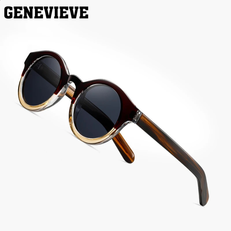 GENEVIEVE Fashion Personalised Womens Sunglasses Round Frame Mens Sunglasses Customisable Prescription S31125 241230