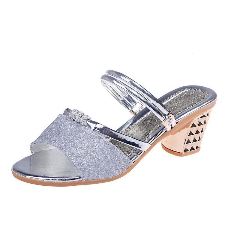 Open Toed Ddmywed Leg Loop Style Buckle Strap Sandal Summer Fish Mouth Dual Purpose External Wear Slippers Medium Heel Thick Chinese Brand Shoes F Ddm