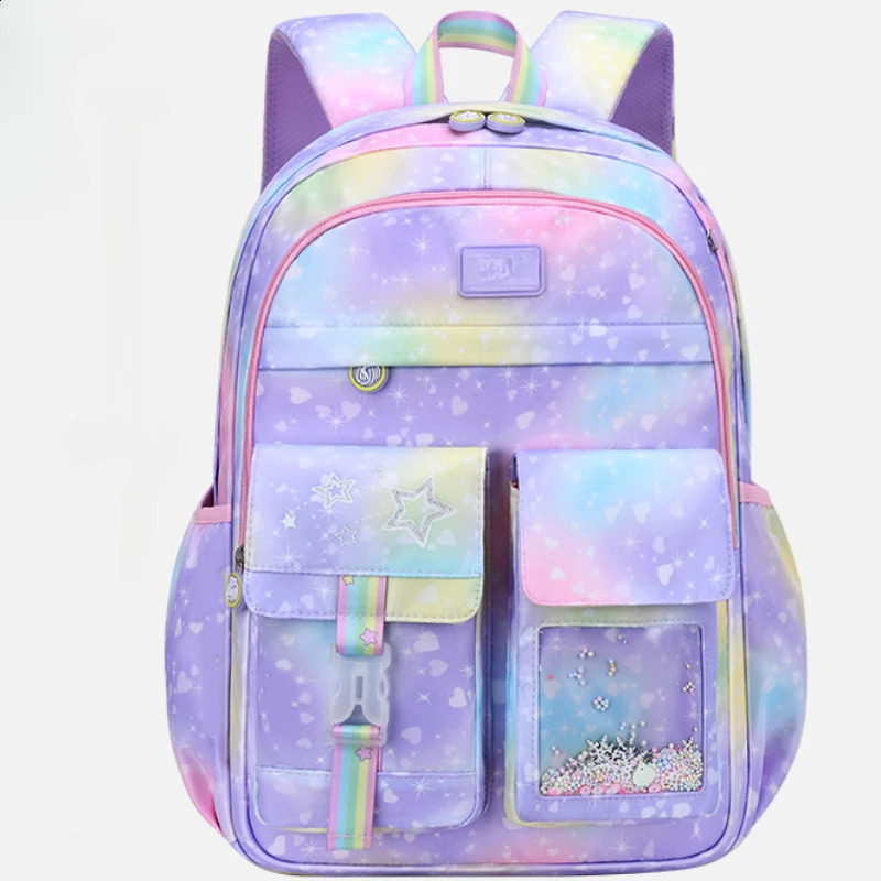 Princess Backpack teenager Schoolbag knapsack School Bags For Girls Kids Satchel Primary Orthopedic School Backpacks Children 241230