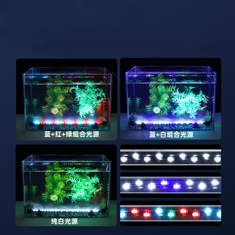 Lamp Waterproof Fish Aquariums Decor Lighting 220-240V Aquarium Light LED Plant Grow Tank Light 18-58CM Underwater